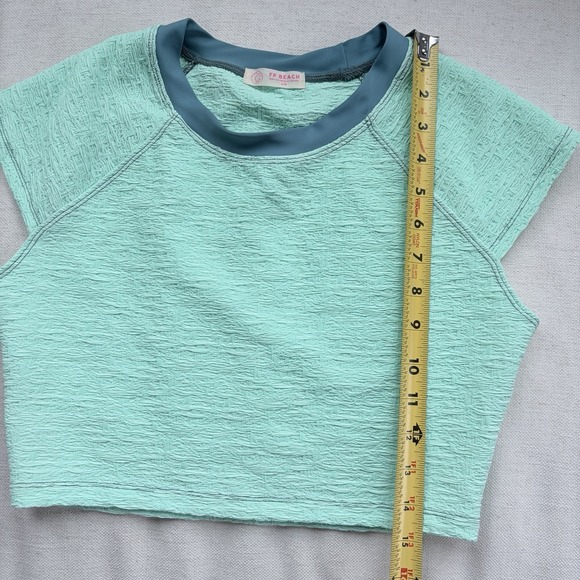 Free People Beach The Sonny Swim Tee Top Women's L Large Green Surfer - Picture 6 of 7